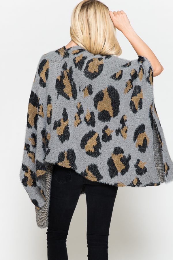 5045505_GREY CHLOE'S LEO BRUSHED KIMONO_(FW21)_D 5045505_GREY CHLOE'S LEO BRUSHED KIMONO_(FW21)_D