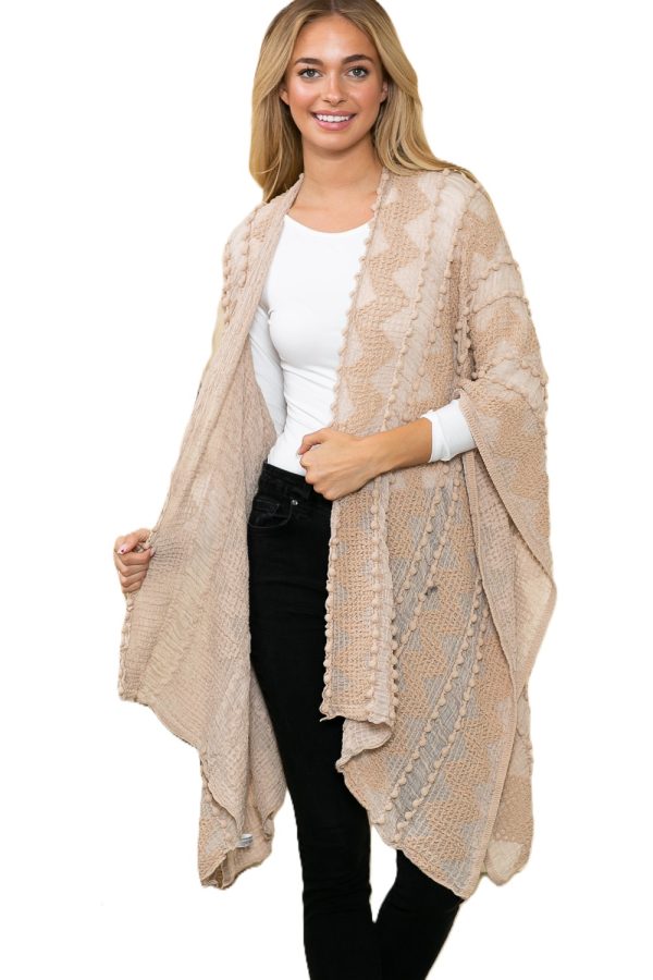 5076533_NUDE PUFFER-UP W_ ARM TACKS_(FW22)_A Nude Puffer-Up Kimono