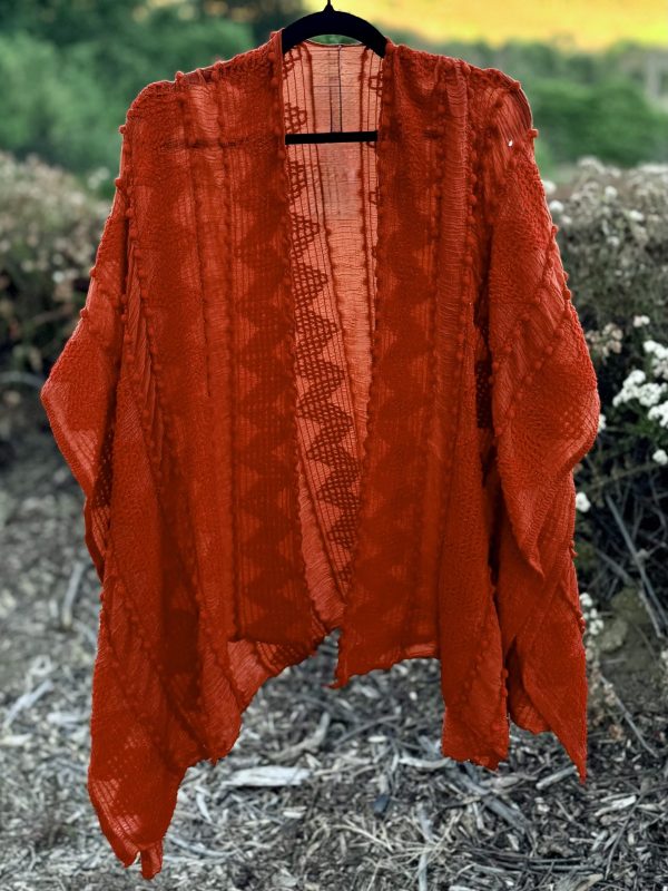 5076555_RUST MINT PUFFER-UP W_ ARM TACKS_(FW24)_A Rust Puffer-Up Kimono