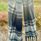 Black Bitter Cold Fluffy Plaid Oblong Scarf