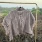 Taupe Cider Cropped Poncho Sweater