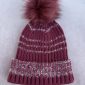 Burgundy Level Up Stripe Beanie