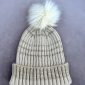 Cream Level Up Stripe Beanie