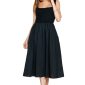 JJ0001 TO JJ0004_S TO XL_BLACK CONTRAST FABRIC SLEEVELESS A-LINE-DRESS_(SS24_CB)_A