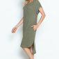 LF0005 TO LF0007_S TO L_OLIVE WAFFLE TEXTURE CURVED HEM T-SHIRT-DRESS_(SS24_CB)_B