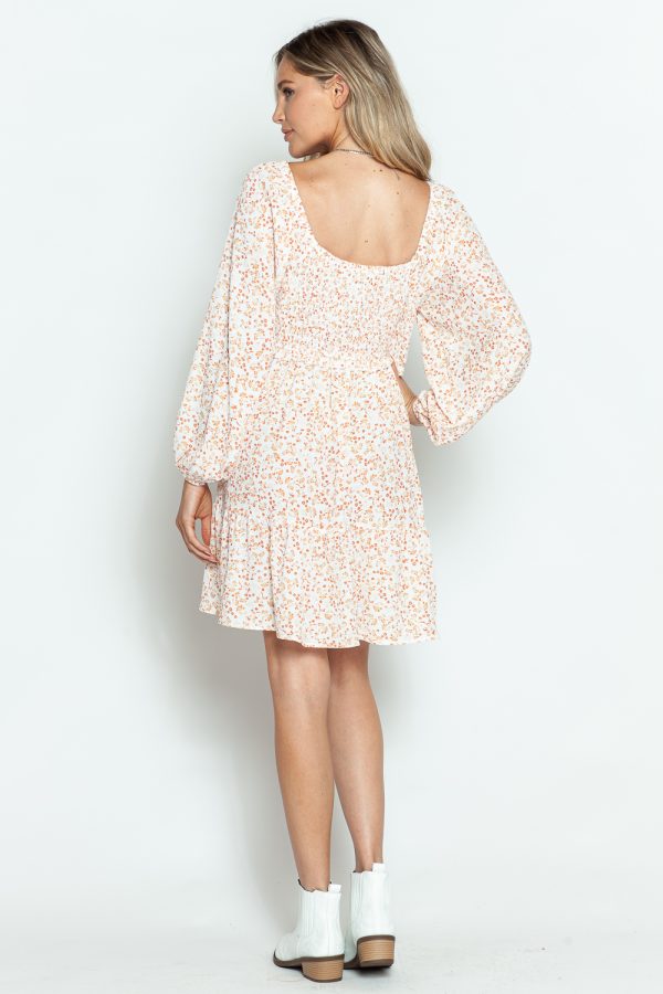 SI0009 TO SI0012_S TO XL_WHITE FLORAL SMOCKED PUFF SLEEVE MINI-DRESS_(SS24_CB)_B SI0009 TO SI0012_S TO XL_WHITE FLORAL SMOCKED PUFF SLEEVE MINI-DRESS_(SS24_CB)_B