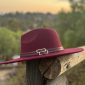 Burgundy Buckle Up Fedora