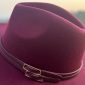 5082413_BURGUNDY BUCKLE UP FEDORA HAT_(FW24)_C (1)