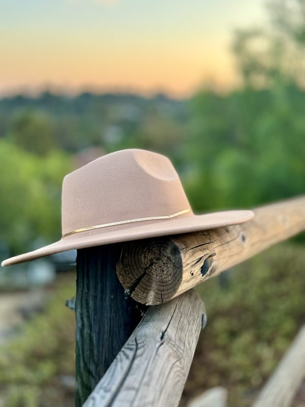 5102829_TAN GIDDY UP GOLD CHAIN FEDORA HAT_(FW24)_C 5102829_TAN GIDDY UP GOLD CHAIN FEDORA HAT_(FW24)_C