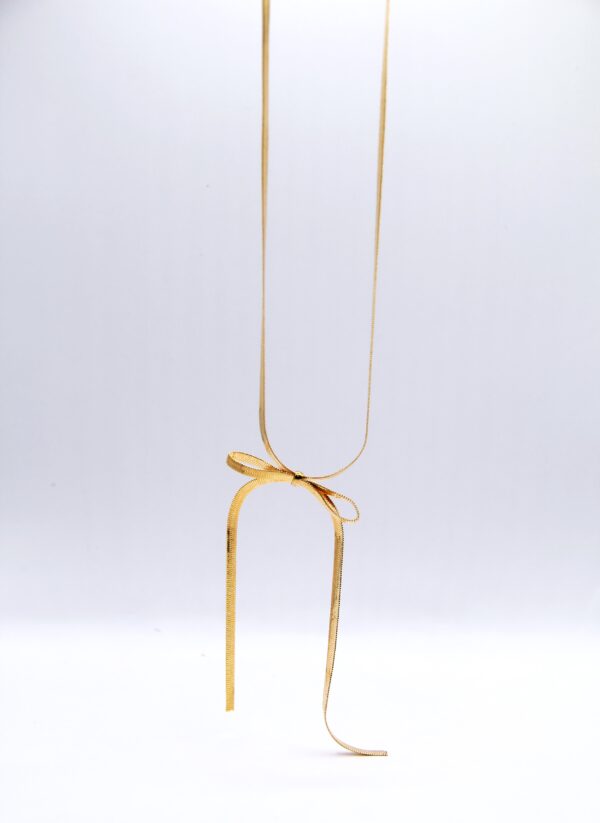 Endless Bow Ribbon Necklace